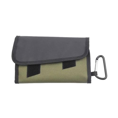 1 pcs Green Fishing Tackle Organizer Case PVC Fishing Soft Bait Binders Organizer Lure Wallet Plastic Bait Storage Tackle Bag Keep Soft Baits and Tackle Organized Removable Storage Pockets