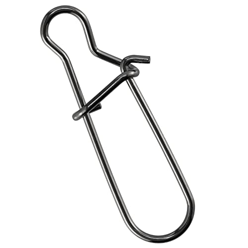 Dr.Fish 100 Pack Duo Lock Fishing Snaps Stainless Steel 26-220LB Lure Snaps Freshwater Saltwater Quick Change Speed Fishing Line Weights Clips - size: #2-55LB-100 Pack