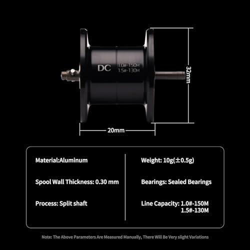 PURELURE Zana Baitcaster Reels, 4.9oz Ultralight BFS Reel 7.6:1 Gear Ratio, SEBS Magnetic Brake System, Max Drag 13lb, 6+1 BB, Aluminum Fishing Reel Baitcasting, Standard Spool + Shallow Spool - size: ZANA - DC side cover+spool- Left