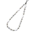 Beaded Phone Lanyard Wrist Strap Phone Charms Fixed Beads Pearl Chain - color: PC-cpzz-1