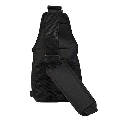 DEPARTED Tactical Sling Pack Military Rover Shoulder Daypack Outdoor Chest Pack Shoulder Backpack for Fly Fishing Camping Hiking Trekking Bag for Men and Women - color: Black