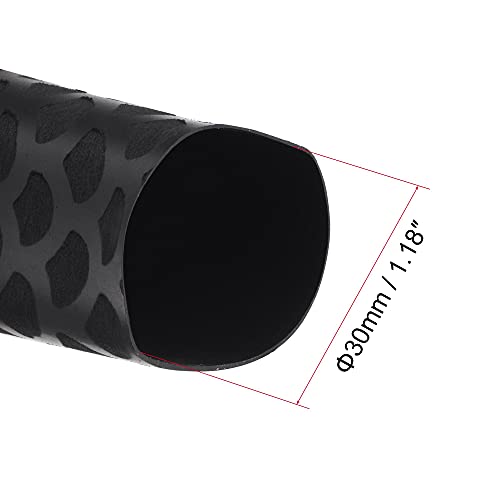 uxcell Heat Shrink Wrap Tubing Sleeve for Fishing Rod Grips Handle, 48mm Flat 3.3ft 2:1 Ratio Black