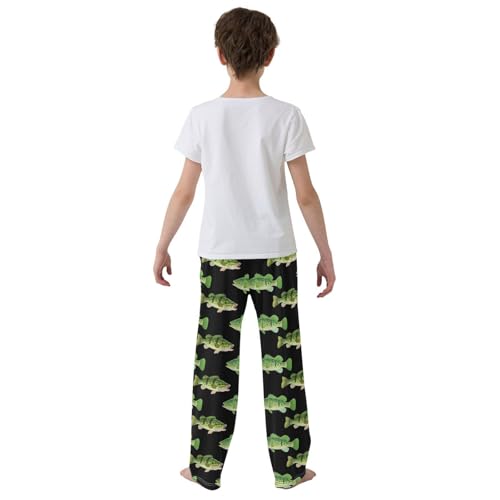 Pajama Pants Long Sleep Pant Elastic Waist Pajama Bottoms with Pockets - color: Color17, size: 6-8 Years
