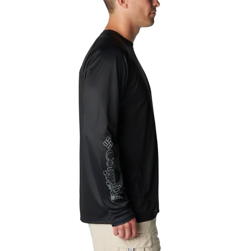 Columbia Men's Super Terminal Tackle PFG Super Fade Long Sleeve - color: Black/Fish Hooks Sfs, size: Medium