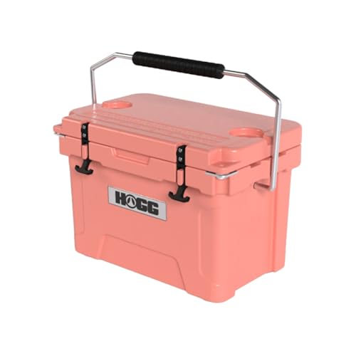 Hogg Rotomolded Coolers, Ice Chest with Wheels, Wheeled Cooler, Rotomolded Ice Chest, Dry Storage, Fishing and Camping Items, Birthday Gifts for Men - color: Desert Flower, size: 20qt
