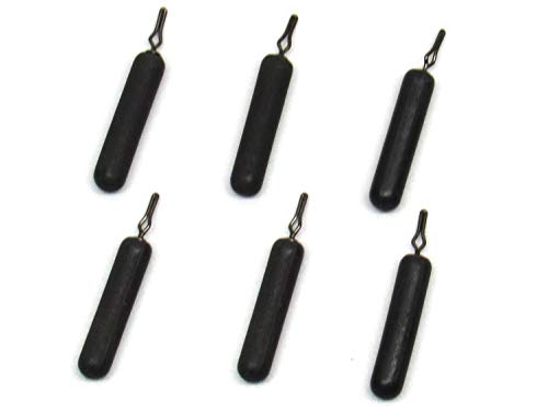 Harmony Fishing - Tungsten Skinny/Cylinder Dropshot Fishing Weights (Chip-Proof Oxide Coated, Lead-Free) - size: 1/4 oz (6 Pack)