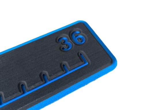 Next Level Inc. | Fish Ruler | SeaDek | 36 inch Fish Measurement Tool | Perfect for Boats and Kayaks | Black/Bimini Blue - color: Black/Bimini Blue