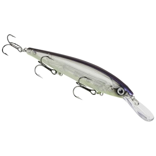 Strike King KVD Deep Jerkbait 3-Hook Fishing Lure, 3/5 oz, 4.75" - color: Strobe Shad