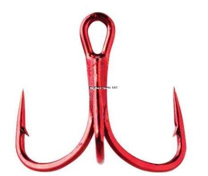 Mustad KVD Elite Triple Grip Treble 2X Short 1X Strong - color: Red, size: Size 6 (Pack of 6)
