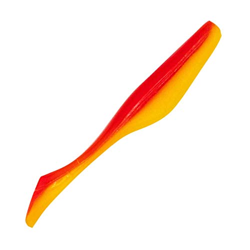Charlie's Worms Artificial Fishing Bait Viper Minnow, Freshwater Saltwater Bass Fishing Lures Scented Soft Bait 8pk - color: Candy Corn