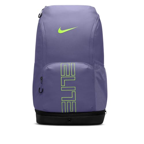 Nike Unisex Varsity Elite Backpack (32L) Dusty Amethyst/Black/Volt One Size - color: Dusty Amethyst/Black/Volt, size: One Size