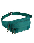 WATERFLY Fanny Pack Waist Packs: Large Crossbody Fanny Packs for Women Men with 5 Zipper Pockets Adjustable Strap Waist Bags Hip Pack for Traveling Cycling Running Hiking-Cyan - color: Cyan
