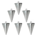Pyramid Sinkers Assorted Weights 2oz 3oz 4oz, Lead Surf Fishing Sinkers for Saltwater Beach Bottom Fishing (5-8 Pack) - size: 3oz-6pcs