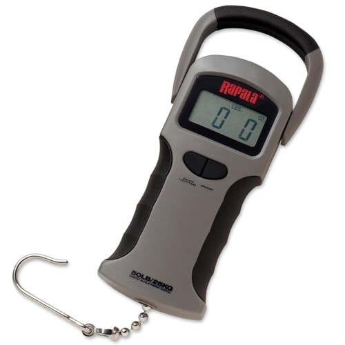 Rapala 50 lb Digital Scale, High-Precision Fishing Scale with LCD Display and Durable Grip for Accurate Weight Measurement
