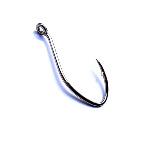 Catfishing Hooks Big River Bait Hook 25/50/100pcs, Fishing Hooks for Saltwater Freshwater,Catfish Striper Flathead Carp Bass 1# 1/0 2/0 3/0 4/0 6/0 8/0 10/0 - size: 50PCS 1#