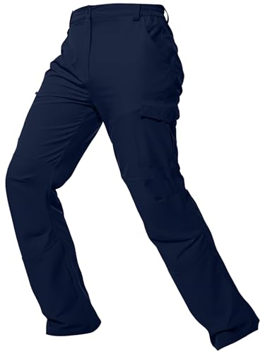 Men's Hiking Cargo Pants Waterproof Lightweight Quick Dry Outdoor Work Fishing Mountain Travel Stretch Pants - color: Navy, size: 30