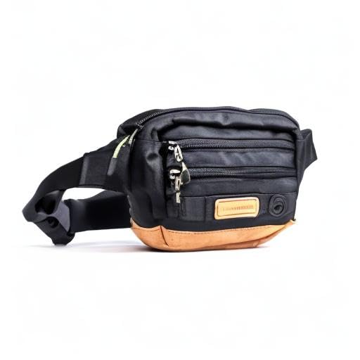 Wilderdog Utility Fanny Pack stores Treats, Balls, Keys in 3 Pockets with adjustable strap and Poop Bag dispenser (Black) - color: Black