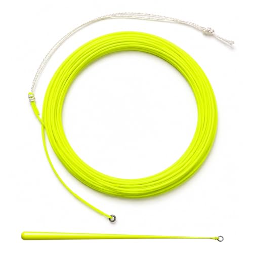 Aventik Tenkara Fly Fishing Line – Tapered Floating Line with PVC Coating, Lightweight & Polyester Braided core, Smooth Casting Tenkara Line for Fly Fishing - color: Yellow, size: 10FT,12LB