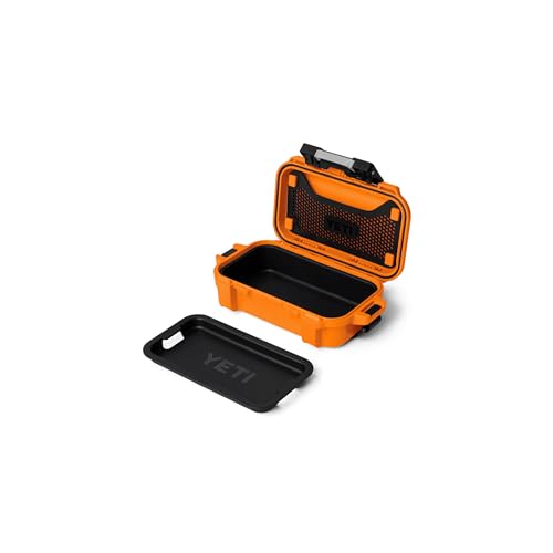 YETI LoadOut GoBox Collection, Divided Waterproof Cargo Case, Dry Box, Camera Case, Fishing Tackle Box - color: King Crab, size: GoBox 1