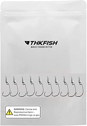 THKFISH Weedless Swimbait Jig Heads for Bass Fishing, Weighted Texas Rig Hook Fishing Hooks Saltwater Freshwater 1/8 oz, 1/6 oz, 1/4 oz, 3/8 oz, 1/2 oz,3/4 oz - color: A-Crank hook, size: 7g(1/4 oz)-3/0#-20pcs