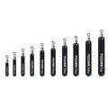 10 Pack Tungsten Skinny Drop Shot Weights, Pencil Sinkers with Round Eye for Free Rig & Finesse Bass Fishing, Drop Shot Rig Weights - color: Matte Black, size: 3/4oz - 10 Pack