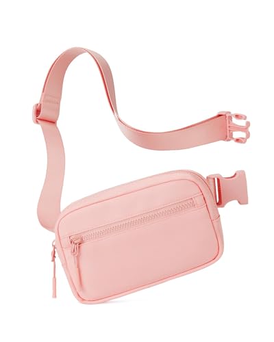 CHOLISS Small Sling Bag for Women and Men, Crossbody Bags Trendy Fanny Packs Chest Bag with Extended Strap - color: B05 Pink (Nylon)