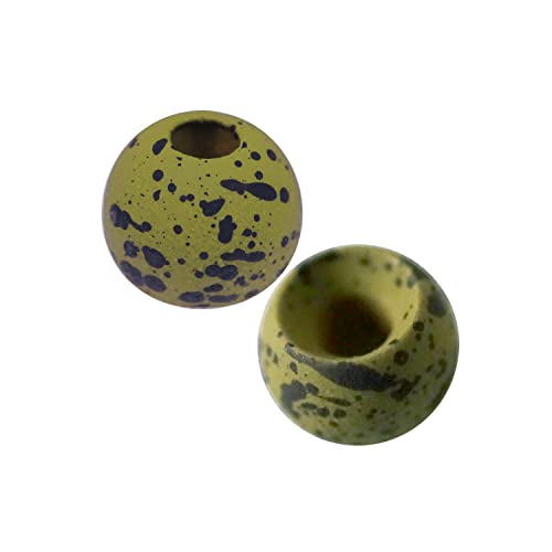 25 Pack 27 Colors 1.5-6.4mm Cyclops Tungsten Beads for Fly Tying - color: Mottled Matte Olive, size: 2.0mm(5/64'') 25 Pack