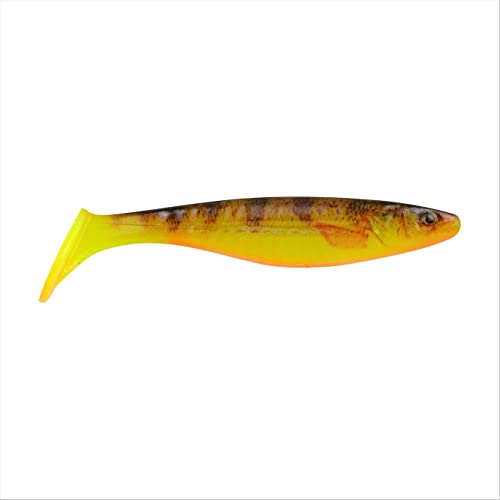 Berkley PowerBait The Champ Swimmer Fishing Soft Bait - color: HD Fire Perch, size: 3.8"