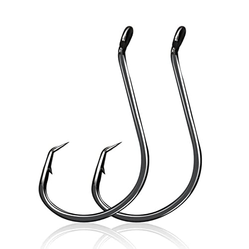 Circle Hooks Fishing Hooks 2X Strong Octopus Offset Fish Catfish Bulk Fishing Gear Equipment Hooks Set Saltwater Freshwater 50PCS - size: 10/0 50/Pack