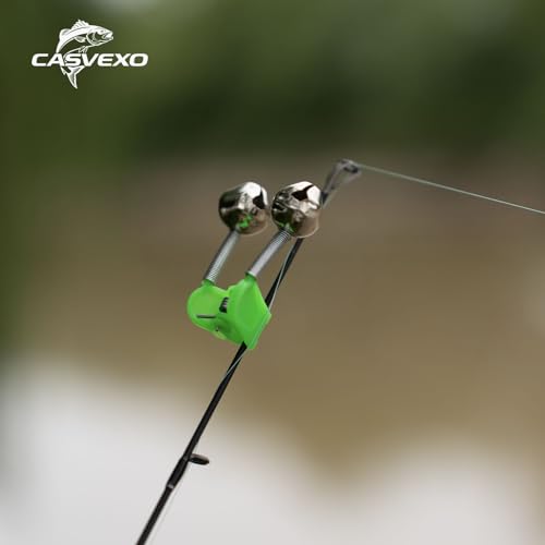 2/4 Pack Upgraded Fishing Pole Holder, Aluminum Fishing Rod Holder for Ground, Rod Holders for Bank Fishing, Free Alarm Bells