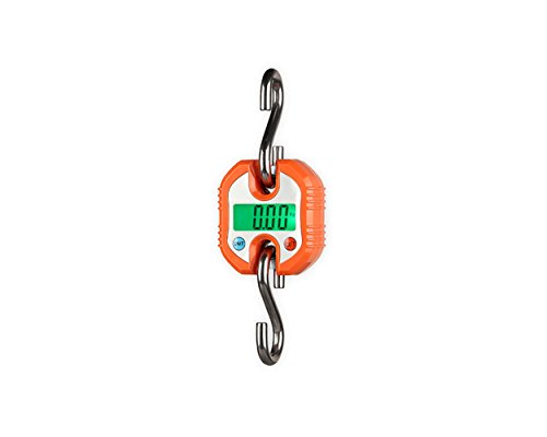 Klau Portable Digital Crane Scale, Orange, 150 kg / 300 lb | Heavy Duty, Hanging Scale, LCD Display with Backlight, For Home Farm Hunting Outdoor - color: Orange