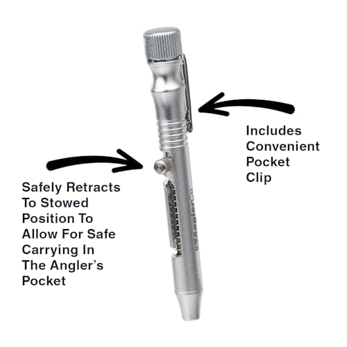 Retractable Fish Venting Tool with Pocket Clip – Durable Barotrauma Release Tool for Saltwater Fishing