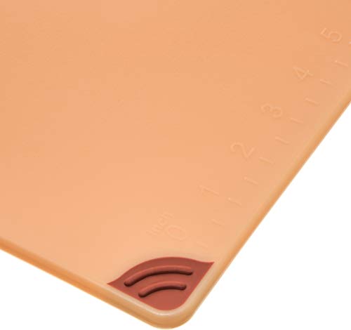 San Jamar Saf-T-Grip Plastic Cutting Board with Safety Hook, 9" x 12" x 0.375", Brown - color: Brown