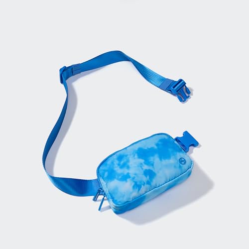 Pander Two Way Zipper Fanny Pack Nylon Everywhere Belt Bag for Women, Water Repellent Waist Packs, Crossbody Bags with Adjustable Strap (Cloud Blue) - color: Cloud Blue