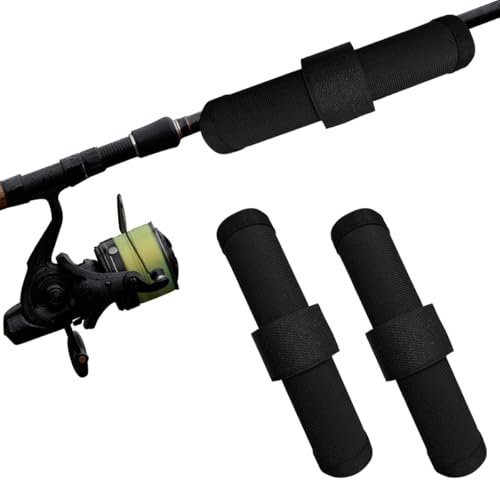 2Pack Black Fishing Lure Covers,6in Fishing Rod Hook Bait Sleeves to Keep Fishermen Safe