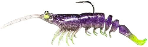 Z-Man PrawnstarZ Soft Plastic Shrimp - color: Plum Chartreuse, size: 3 Inch