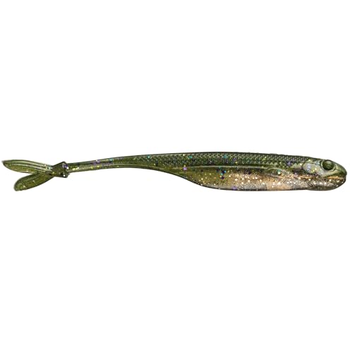 Strike King Spotlight Split Minnow Fishing Lure, Soft Plastic Jerkbait, 8-Pack - color: The Real Gill, size: 3"