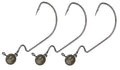Reaction Tackle Tungsten Football Swing Jig Heads - Bass Fishing Jigs -Swinging Action Trigger Bait -Versatile Jig with Sharp Hooks -Mimics Crawfish (3-Pack) - color: Green Pumpkin, size: 3/4 oz