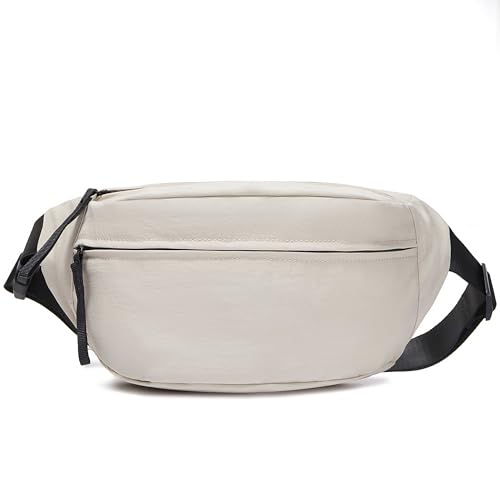 Large Capacity Nylon Women Sling Bags Girl Fanny Pack Light Weight Crossbody Bag Men Shoulder Bag Unisex Classic Waist Packs Purse Hiking Roomy Chest Bag, Easy Carry Any Phone,Wallet - color: Kakhi