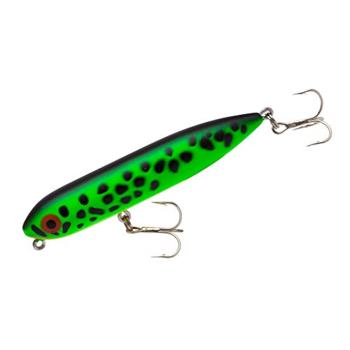 Heddon Zara Spook Topwater Fishing Lure - Legendary Walk-The-Dog Lure - color: Fluorescent Green Crawdad, style: Zara Puppy (1/4 Oz)