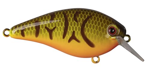 Strike King KVD 1.5 Hard Knock Fishing Lure, 3/8 oz, 3D Lifelike Eyes - color: Orange Belly Craw, size: 3/8oz