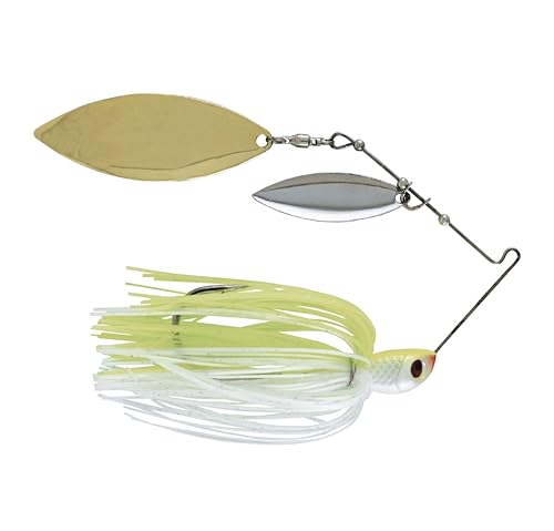 Luck E Strike Jimmy Houston Legends Spinner Bait with Willow Blades - color: Chartreuse / White, size: 1/2 OZ