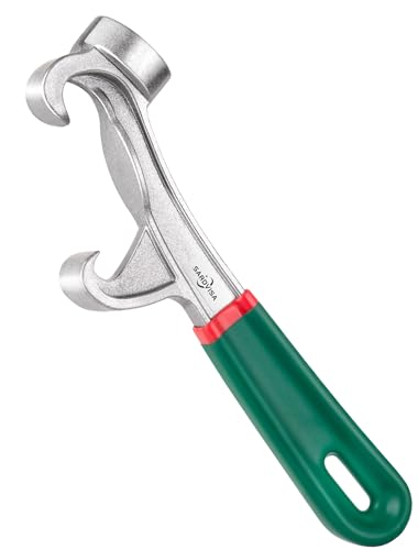 Upgraded Bucket Opener Tool 5 Gallon, 8.5 Inch Aluminum Paint Bucket Lid Opener Wrench with Non-slip Rubber Handle Grip, Metal Can Opener Lid Pail Remover Tool for Home Industrial - size: 1 PCS