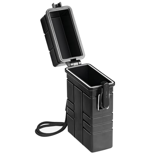 Waterproof Case, Airtight Holder Case for Whole Package 20pcs 84-100mm Size, EDC Survival Container for Fishing Kit, Match Seal Storage Dry Box, Camping Essentials, Cool Gadgets for Men Women - size: 100mm