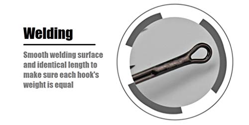 Fishing Hooks Treble Hooks for Hook Upgrade Cutting Blade 4X Strong Short Shank Black Nickle - size: 10