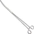 Pean Hemostat Straight and Curved Multipurpose Locking Tweezer Clamps Serrated, Stainless Steel - Hemostats for Nurses, Fishing Forceps, Crafts and Hobby - size: 24", style: Curved