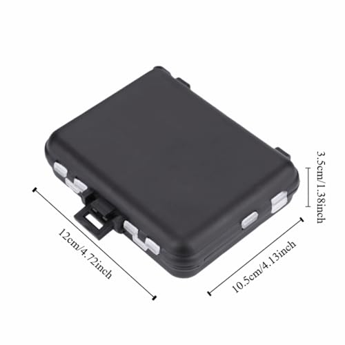 – Double-Sided Plastic Fishing Organizer with Compartments for Lures, Hooks & Jigs, Portable Storage Case for Fishing Accessories (4.72x4.13x1.38in)