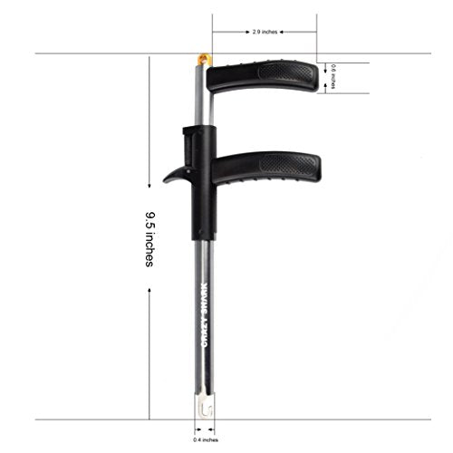 Fishing Hook Remover, Aluminum Fish Hook Remover Tool, Fish Hook Remover Tool Fishing Accessories 9.6in - color: gun metal