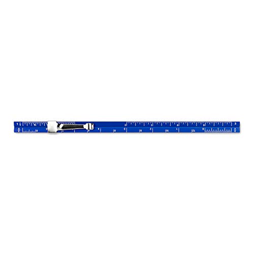 Alumicolor Aluminum Architect Pocket Scale With Clip, 6IN, Blue - color: Blue, size: 6 Inch, style: Architecht With Clip
