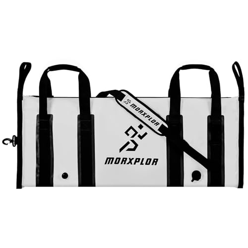 MORXPLOR Insulated Fish Cooler Bag for Fishing 41x17 47x17In 50x20In 60x24 72x30 80X40 Inches,Large Insulated Fish Kill Bag,Fishing Catch Bag Cooler with Water-resistant Zipper - color: 100 Light Grey